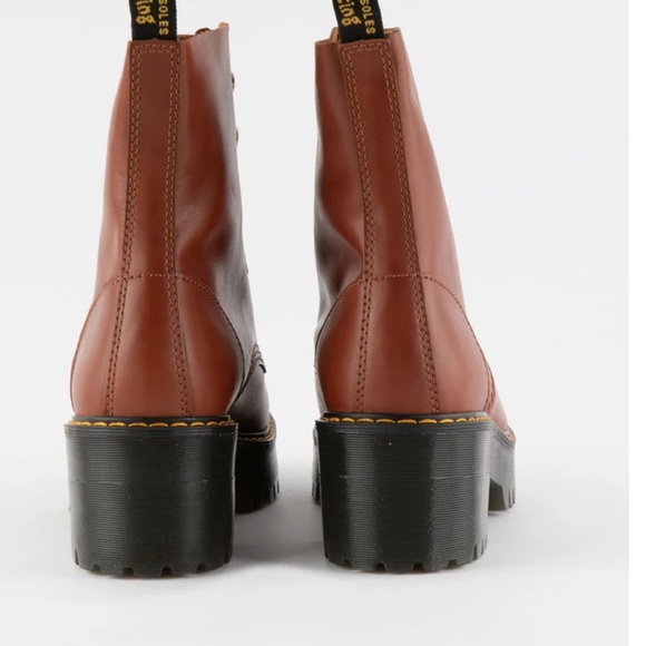 Dr. Martens Brown Leather Combat Boots - Picture 4 of 6